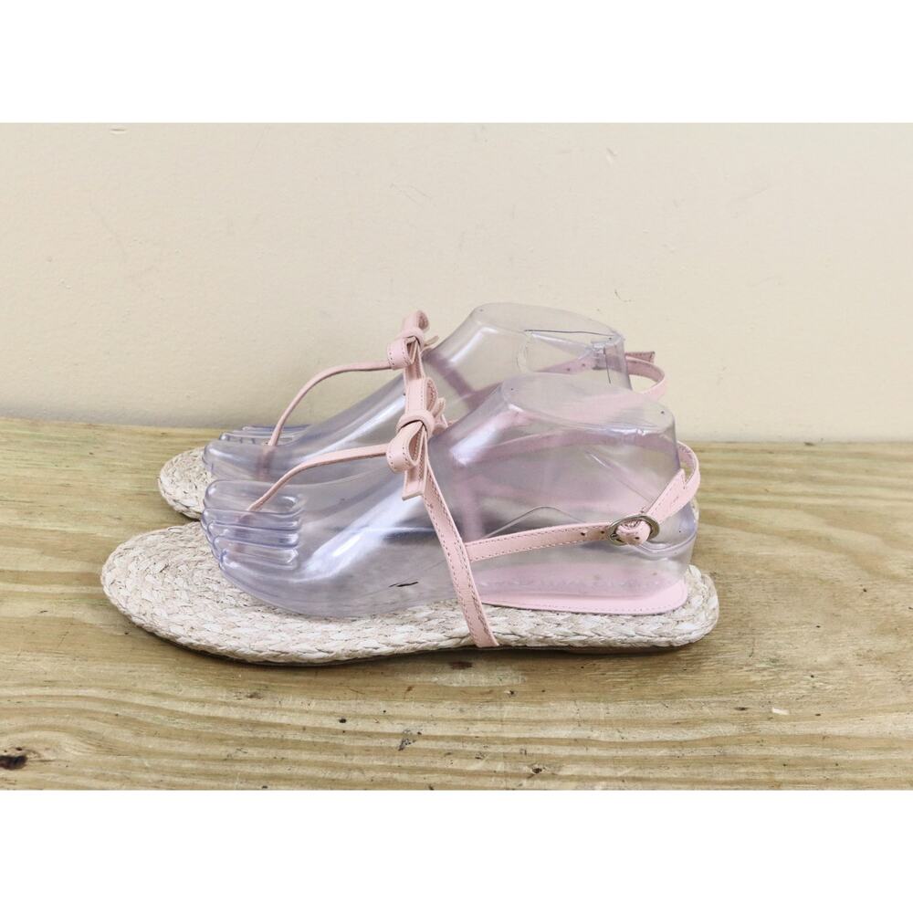New Stuart Weitzman Sandals 10.5 Pink Leather Felicity Slingback Espadrille